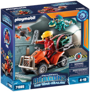 Playmobil - Dragons The Nine Realms Quad ICARIS + mały smok + figurka 71085