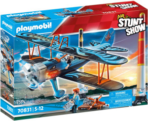 Playmobil - Lotniczy pokaz kaskaderski: Samolot dwupłatowy Feniks 70831