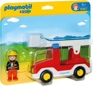 Playmobil - 1.2.3 Wóz strażacki z drabiną 6967