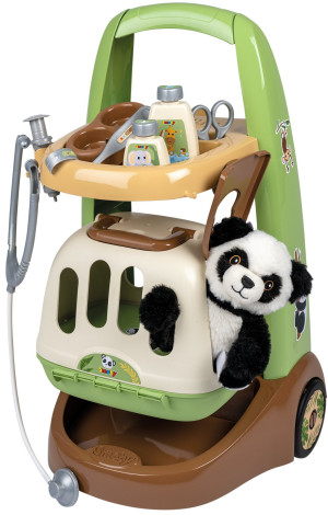 Smoby - Wózek weterynarza z pandą + 10 akcesoriów 340405