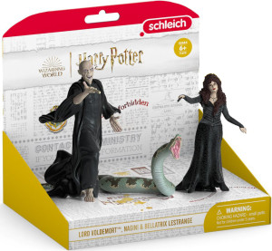 Schleich Harry Potter - Lord Voldemort, wąż Nagini i Bellatrix Lestrange 42684