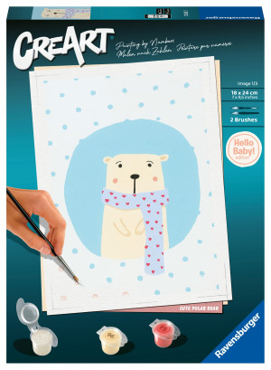 Ravensburger - CreArt Miś polarny Malowanie po numerach 236527
