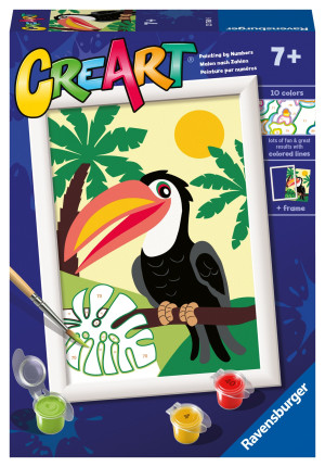 Ravensburger - CreArt Tukan w dżungli Malowanie po numerach 237609