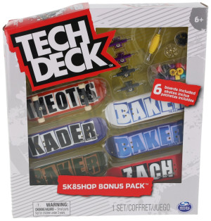 Tech Deck - Zestaw Skateshop Deskorolka fingerboard Baker 6-pak 20140998