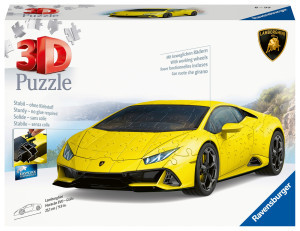 Ravensburger - Puzzle 3D Lamborghini Huracan Evo Giallo 156 elem. 115624