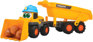 Dickie ABC - Pojazd budowlany VOLVO z przyczepą 65 cm Dźwięk 4119007