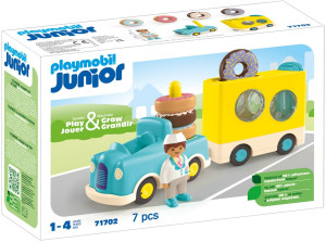 Playmobil - Junior Szalony Donut Truck z funkcją układania i sortowania 71702