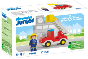 Playmobil - Junior Wóz strażacki z drabiną 71683