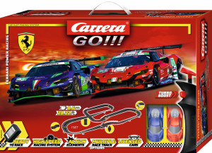 Carrera GO!!! - Tor samochodowy 8,6 m Ferrari Power Racing + 2 samochody 62575