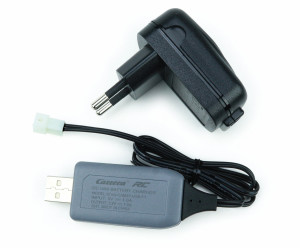 Carrera RC - Zestaw szybkiego ładowania Ładowarka GS + kabel USB do akku LifePo4 600070