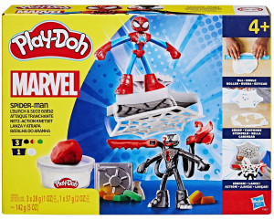 Play-Doh Marvel - Ciastolina Bitwa superbohaterów + figurki Spider Man i Venom F9827