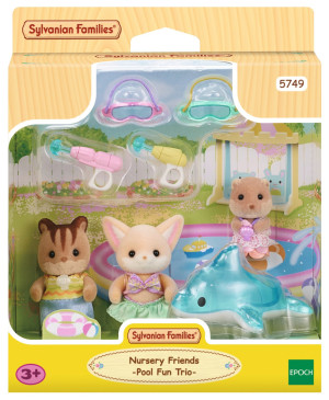 Sylvanian Families - Zabawa w basenie Trzy figurki zwierzątek Baby Trio 5749