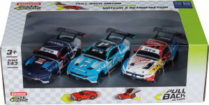 Carrera Pull & Speed - Trzy samochodziki FORD MUSTANG GT3 3-PAK 13033