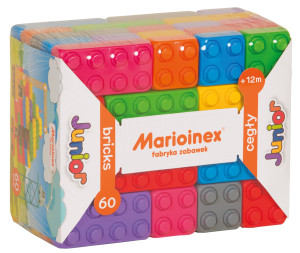 Marioinex - Klocki budowlane CEGŁY Junior 60 szt. 901700