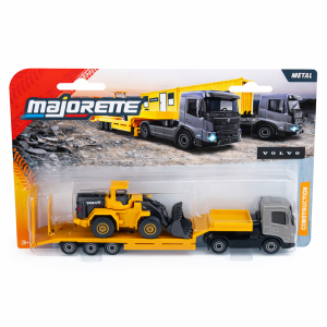 Majorette - Metalowa ciężarówka VOLVO No.1 + laweta z koparką 3103000