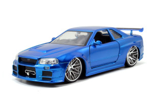 JADA Fast & Furious - Metalowy samochód kolekcjonerski 2002 Nissan Skyline 1:24 3971733