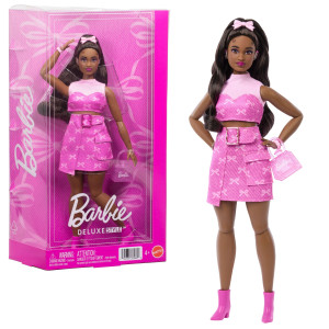 BARBIE Deluxe - Lalka nr 10 Różowy strój w kokardki JJN70