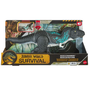 JURASSIC WORLD - Duży dinozaur Tyranozaur 45 cm - Dźwięk JKG92