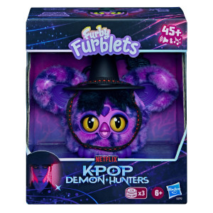 Hasbro Furby Furblets x KPOP DEMON HUNTERS - Interaktywna maskotka SAJA BOYS DEMON z dźwiękiem G4792