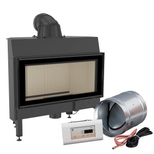 Intelligenter Kamineinsatz aus Stahl KRATKI NADIA 14 kW Ø 200