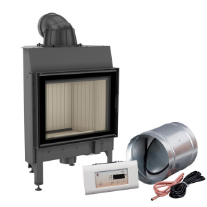 Intelligenter Kamineinsatz aus Stahl KRATKI NADIA 10 kW Ø 200