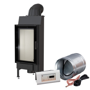 Intelligenter Kamineinsatz aus Stahl KRATKI NADIA 9 kW Ø 200