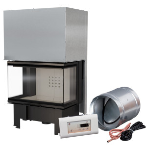 Intelligenter Kamineinsatz KRATKI NBC 800/400 10 kW Ø 200 mit Schiebetür