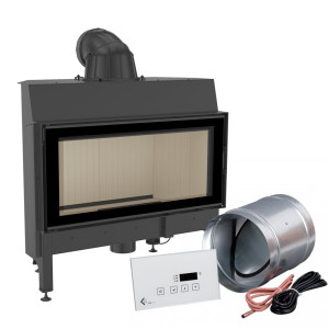 Intelligenter Kamineinsatz aus Stahl KRATKI NADIA 14 kW Ø 200 MSK