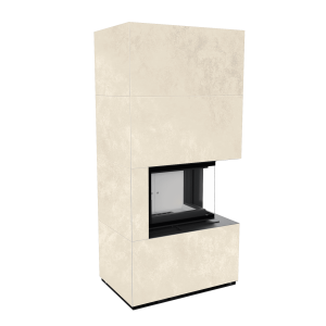 Kaminbausatz KRATKI FLOKI BOX rechts 8 kW Ø 160 Quarzsinter OXIDE