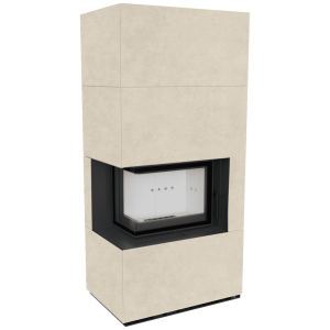 Kaminbausatz KRATKI FLOKI BOX links 8 kW Ø 160 Quarzsinter FOKOS