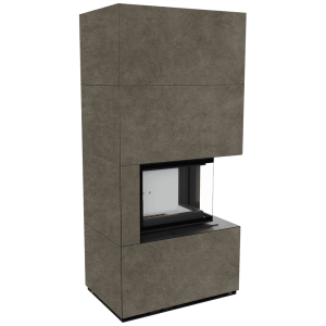 Kaminbausatz KRATKI FLOKI BOX rechts 8 kW Ø 160 Quarzsinter FOKOS PIOKRATKI