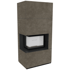 Kaminbausatz KRATKI FLOKI BOX links 8 kW Ø 160 Quarzsinter FOKOS PIOKRATKI