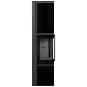 Kaminofen aus Stahl KRATKI TORA/L 8 kW Ø 150 Schwarzes Glaspaneel schwarz Verkleidung mit