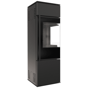 Kaminofen aus Stahl KRATKI REN/S rechts Ø 150 7 kW schwarz