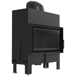 Kamineinsatz aus Stahl KRATKI FLOKI L 12 kW Ø 200 schwarz