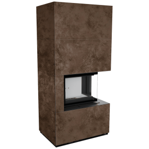 Kaminbausatz KRATKI FLOKI BOX rechts 8 kW Ø 160 Quarzsinter OXIDE MORO mit