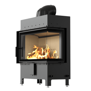 Kamineinsatz aus Stahl KRATKI LUCY rechts 14 kW Ø 200 mit