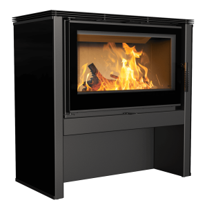 Kaminofen aus Stahl KRATKI JUNO 12 kW Ø 160 schwarzes