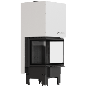 Kamineinsatz KRATKI REGNOR 600/400 7 kW Ø 200 3 seiten glas schwarz