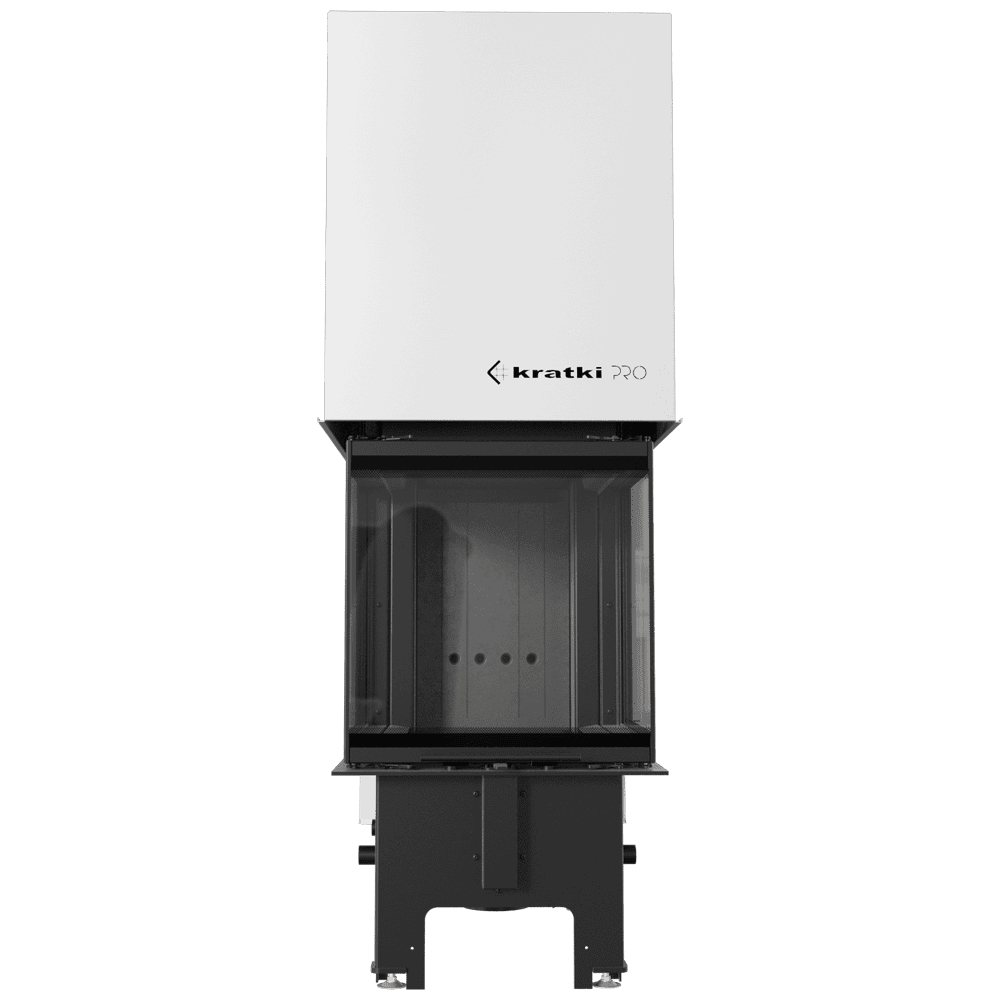 Kamineinsatz KRATKI REGNOR 500/500 7 kW Ø 200 3 seiten glas, schwarz mit