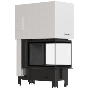 Kamineinsatz KRATKI REGNOR 500/700 8 kW Ø 200 3 seiten  glass schwarz  mit