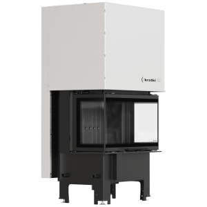 Kamineinsatz KRATKI REGNOR 680/280 7 kW Ø 160 3 seiten glas schwarz mit