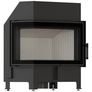 Kamineinsatz KRATKI ZIBI ECO 9,9 kW Ø 180 Eck links, selbstschließende