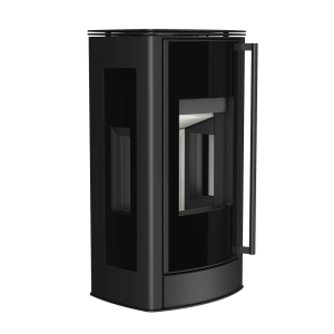 Wandhängender Kaminofen AB ENYO R VIEW 5,5 kW Ø 150 mit
