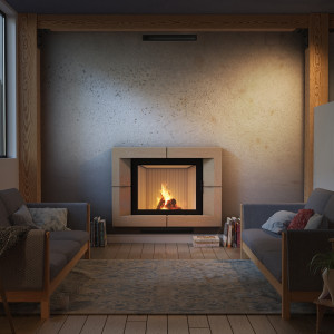 Kamineinsatz aus Stahl KRATKI NADIA 13 kW Ø