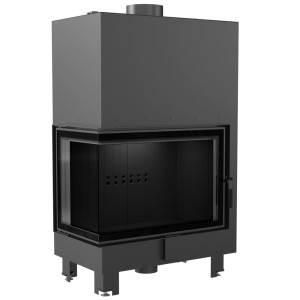 Wasserführender Kamineinsatz KRATKI MBA links 17 kW Ø 200 schwarz