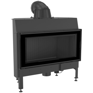 Kamineinsatz aus Stahl KRATKI NADIA 14 kW Ø 200 schwarz