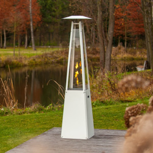 Gasheizstrahler Umbrella Stahl weiß 12kW