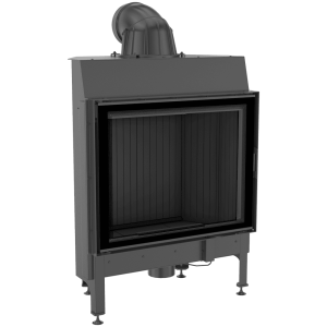 Kamineinsatz aus Stahl KRATKI NADIA 13 kW Ø 200 schwarz