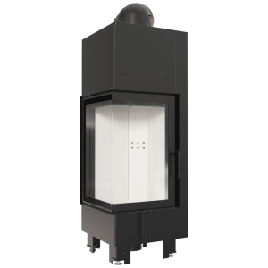 Kamineinsatz aus Stahl KRATKI MBN links 10 kW Ø